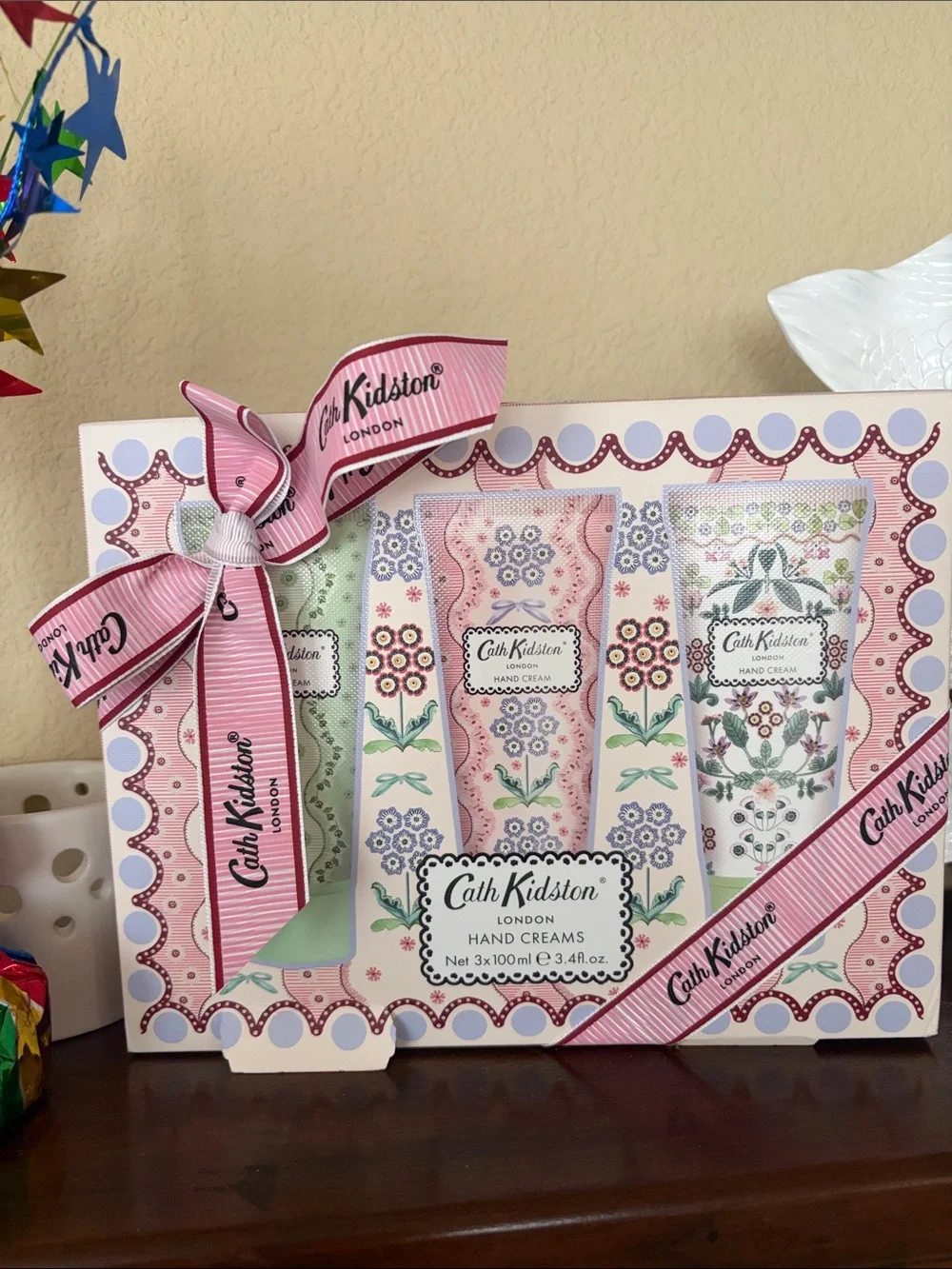 Cath Kidston Floral Hand Cream Trio Gift Set in Pink, Green, Cream